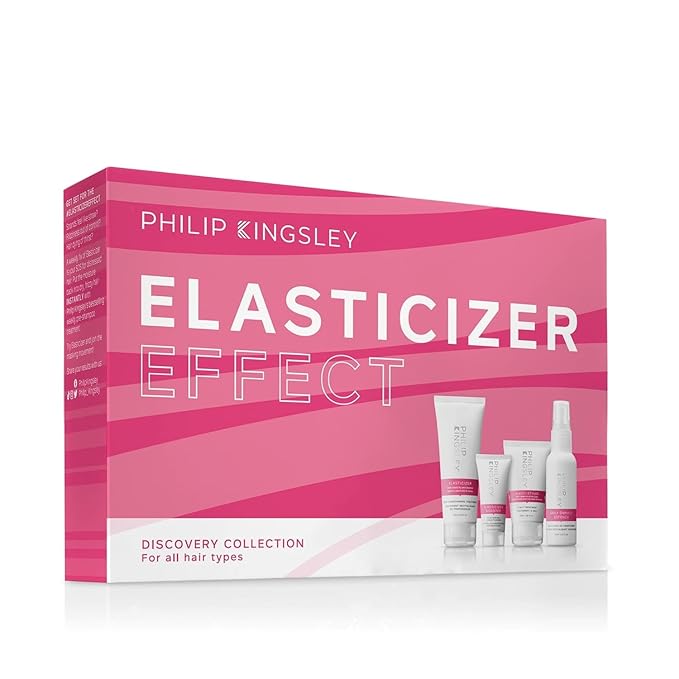 PHILIP KINGSLEY Elasticizer Deep Conditioning Treatment Hair Care Kit - Repair Hair Mask, Booster, Leave-In Conditioner Spray and Styling Cream, Adds Bounce and Shine, for Dry Damaged Hair