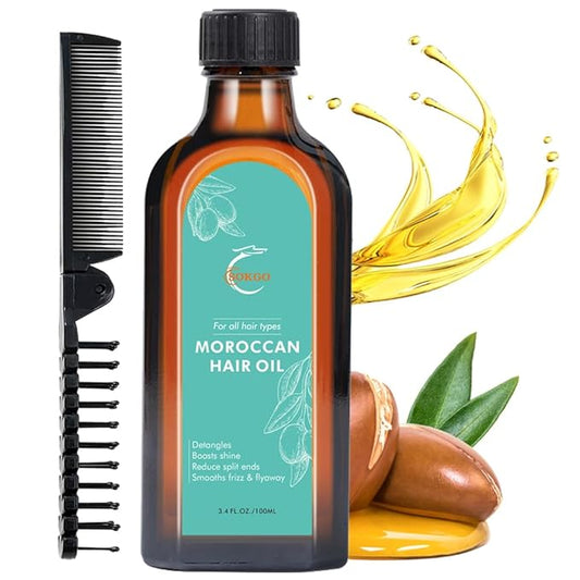 Moroccan Argan Treatment Oil for Luxurious Hair Care and Repair, Extra Strength Treatment for Split Ends, Frizzy Hair and Flyaways