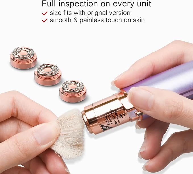 Facial Hair Remover Replacement Heads Gen 2 Double Ring Compatible with Flawless Facial Hair Removal Tool Generation 2