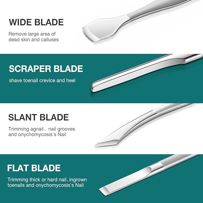 MR.GREEN Pedicure Knife Set Professional Ingrown Toenail Clippers Foot Care Tools Stainless Steel Nail Cuticle Nippers Remover Kits (8 Pcs Set)