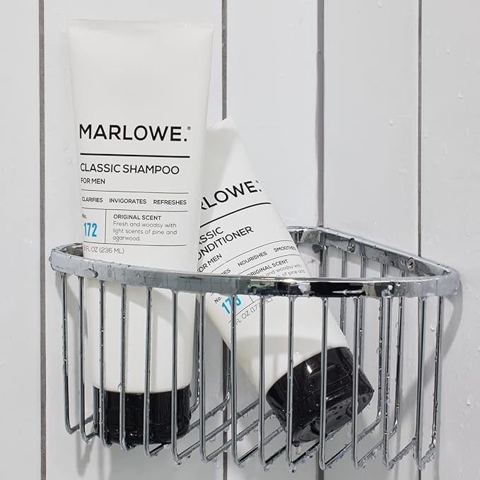 MARLOWE. Men's Shampoo and Conditioner Set, No. 172 Shampoo 8 oz & No. 173 Conditioner 6 oz, Moisturizing Argan & Coconut, Fresh Woodsy Scent, All Hair Types