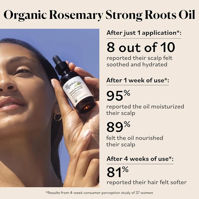Sky Organics - Organic Rosemary Oil with Strong Roots - Hair Growth Serum with Macadamia, Jojoba & Essential Oils for Scalp - Natural Beauty and Hair Care - 2 fl oz