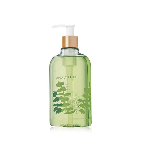Thymes Moisturizing Body Wash with Pump - Body Soap - Bath Products - Skin Care - Liquid Soap with Notes of Eucalyptus Oil, Petitgrain, Bergamot, Lemongrass, & Fir (Eucalyptus, 9.25 fl oz)