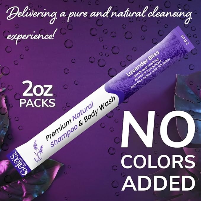 GAIA'S Natural Body Wash and Shampoo Lavender, Travel Size, 32 Fl Oz, Sulfate Free, Paraben Free, Dye Free, Tear Free, Organic and Natural Ingredients, PH Balance Feminine