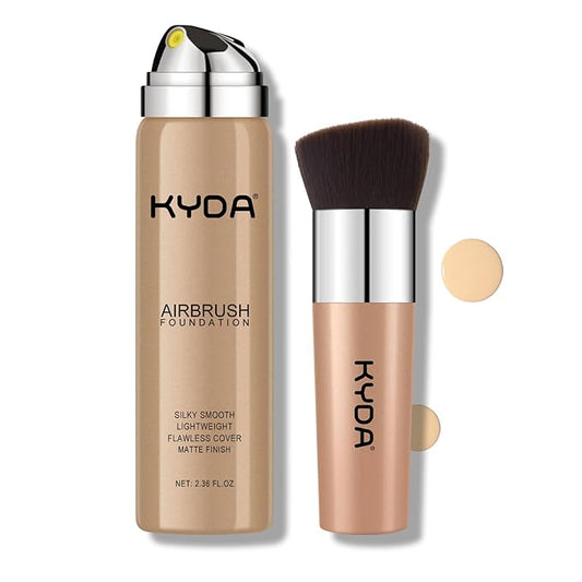 KYDA AirBrush Foundation Spray, Silky Foundation Mist Makeup, Natural Beige
