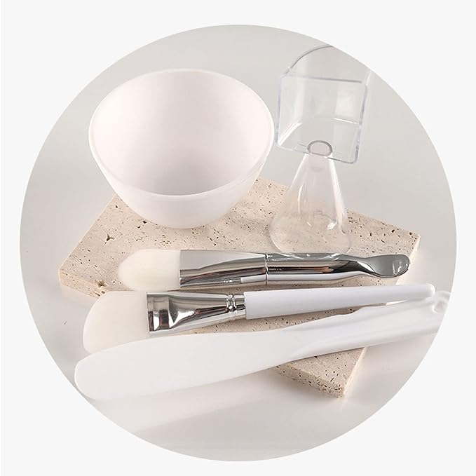 Face Mask Mixing Bowl Set with Silicone Bowls, Brushes, Applicator Spatula, Measuring Cup, Reusable Pad, Esthetician Tool Kit for Peel off & Clay Mask