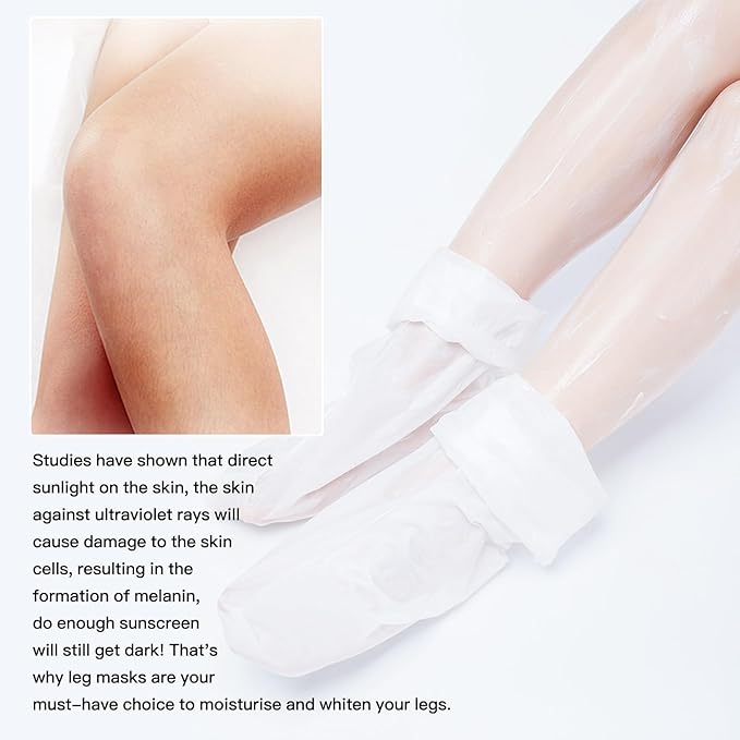 3 Pairs Hydrating Long Leg Feet Mask，Long Leg Feet Masque，Feet Peeling Mask，Moisturizing Nourishing Exfoliating Foot Mask for Women