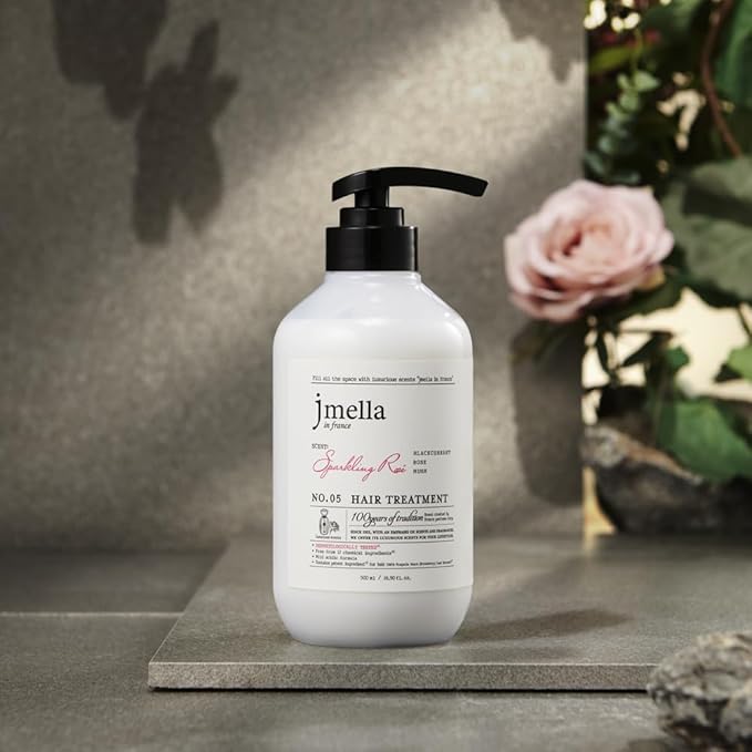 jmella IN FRANCE Sparkling Rose Conditioner with luxury frangrance- Chemical free- Strawberry leaf extract -4 types of plants oil -17 types of amino acid complex