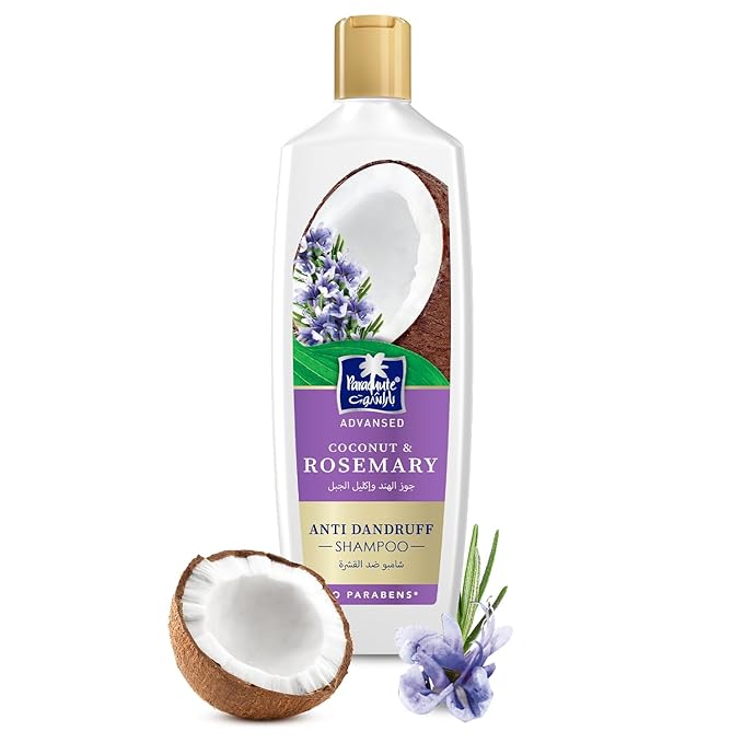 Parachute Advansed Anti-Dandruff Rosemary Shampoo with coconut | Nourishes Hair & Detoxes Scalp | 11.4 Fl oz | Pack of 3