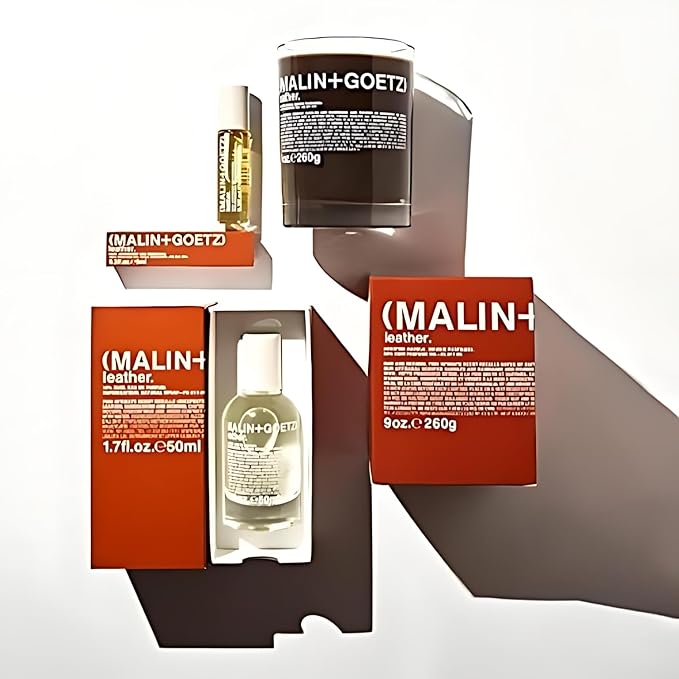 Malin + Goetz Leather Perfume Oil, 0.3 Fl. Oz. - Men & Women Rustic Modern Scented Oil, Fragrance Oil, Roll On Mini Perfume Body Oil, Vegan & Cruelty-Free