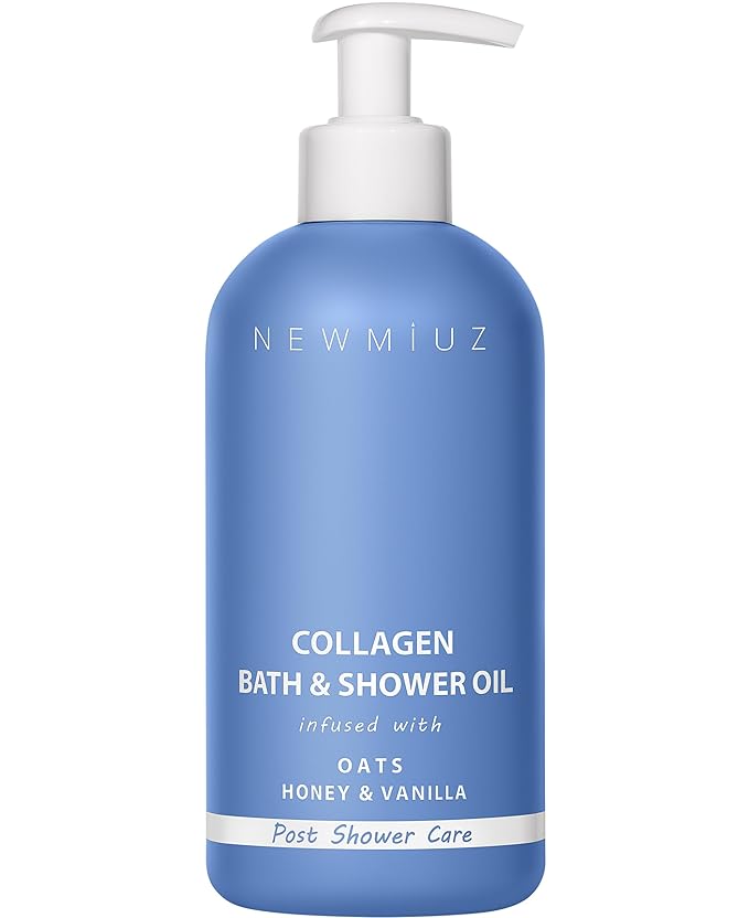 Collagen InShower Body Conditioner Natural Post Shower Care Moisturizer for Body Legs Nourishing Bath Oil Oatmeal Honey Vanilla Self care Spa Gift