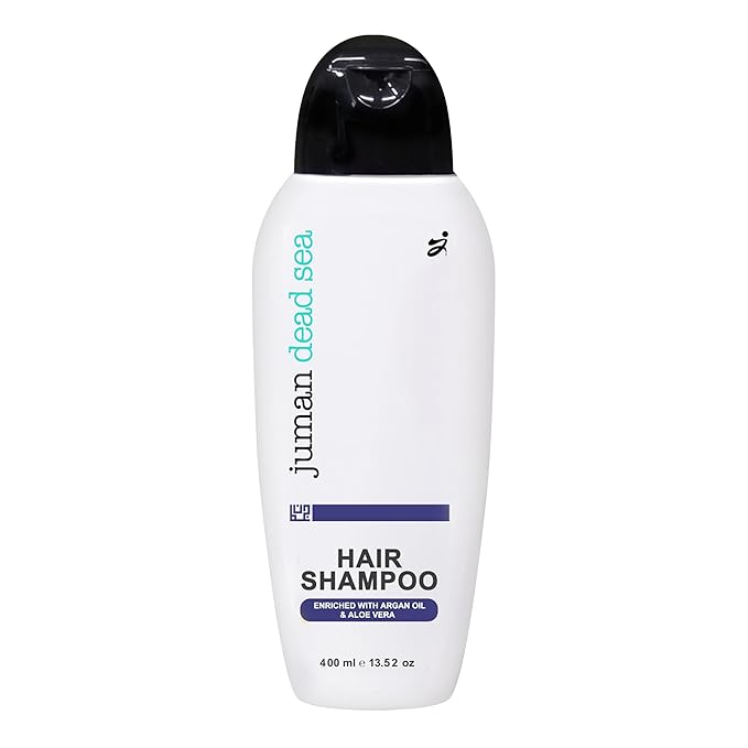Juman Dead Sea Hydrating Shampoo with Essential Argan Oil | Aloe Vera, Vitamin E, & Vitamin B5 Infused Hair Shampoo | Hydrates, Restores & Protects | For Dry & Normal Hair | SLS & Paraben Free