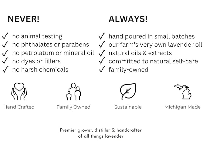 LAVENDER LANE Lavender Goat's Milk Hand & Body Lotion, 9 oz - USA Lavender Farm, Free Sachet Included, Organic Shea Butter, Organic Sunflower Oil.