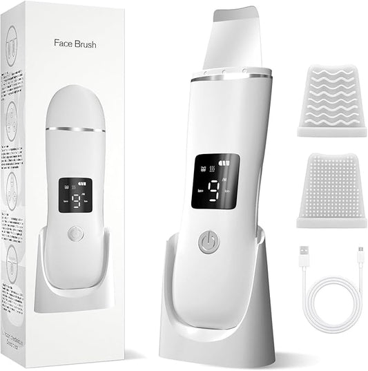 Face Scrubber Skin Spatula - Blackhead Remover with 4 Modes, Pore Extractor Face Spatula Deep Cleansing for Facial Skincare Women Gift