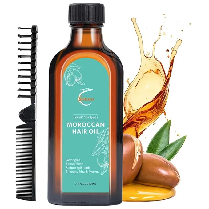 Premium Moroccan Argan Treatment Hair Oil, Nourishing Treatment for Healthy, Shiny Hair, Moisturizing, Repairing, and Frizz Control Formula