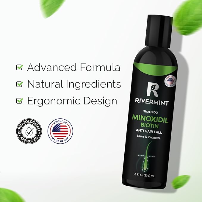 Generic Rivermint Shampoo with Hyaluric Acid and Biotin: Hair Growth Stimulant for Men and Women, anti hair loss - Made in the USA