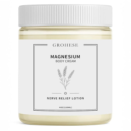 Neuropathy Cream – Nighttime Magnesium Cream for Feet & Hands, Nerve Relief Body Lotion with Natural Soothing Ingredients, Non-Greasy Formula, Relaxing Lavender Scent (1)