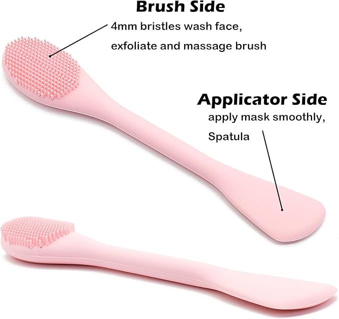 2pcs Facial Cleansing Brush and 2pcs Silicone Body Scrubber
