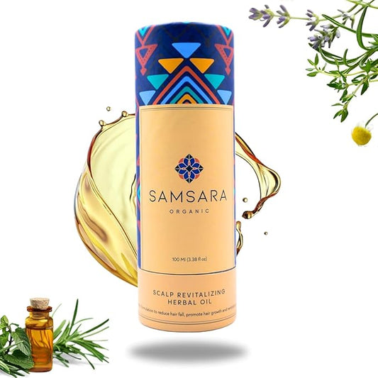 Herbal Scalp Oil | Nourishes Hair, Hydrates Scalp | Reduces Dandruff & Greying | Boosts Growth & Shine | Natural Hair Care for Men & Women | 100ml