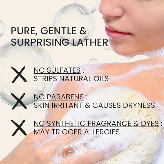 Ahimsa Irish Moss Body Wash – Hydrating & Antioxidant-Rich for Glowing Skin, Vegan, Sulfate-Free, Eco-Friendly, Yoga-Inspired Spearmint & Ginger, Gentle 10oz