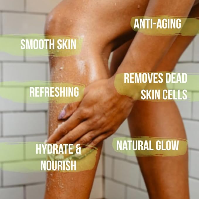 Organic Pink Watermelon Body Scrub, Pure Natural Gentle Exfoliator For Smooth & Soft Skin, Best Shower Exfoliating Salt Skincare Scrub, Hydrating & Moisturizing Face Foot Hands, Great Gift for Women