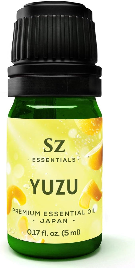 Yuzu Essential Oil - Japan - 100% Pure and Natural, Undiluted - Promotes Natural Solution for Relaxation with Soothing, Fresh and Citrusy Aroma - 0.17 fl oz (5ml)