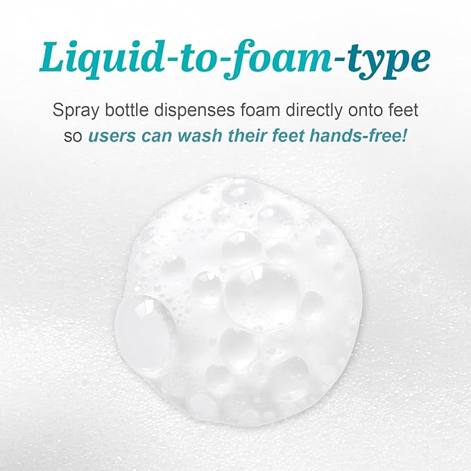 Cotton Foot - Foot Shampoo Soap (Lemon, 13fl oz) - Refreshing Cleanse Spray, Deodorizing Foot Care Wash. Foaming Wash, Easy to Use