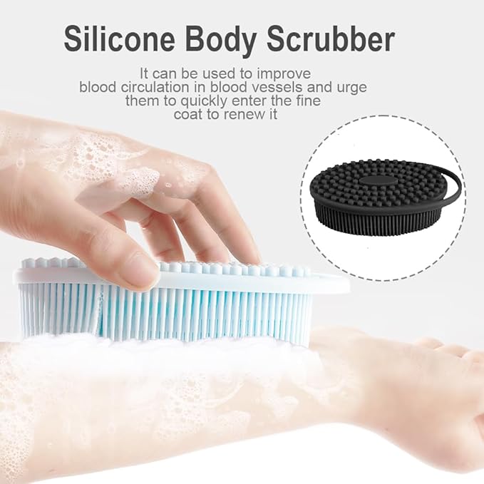 Silicone body scrubber, exfoliating silicone