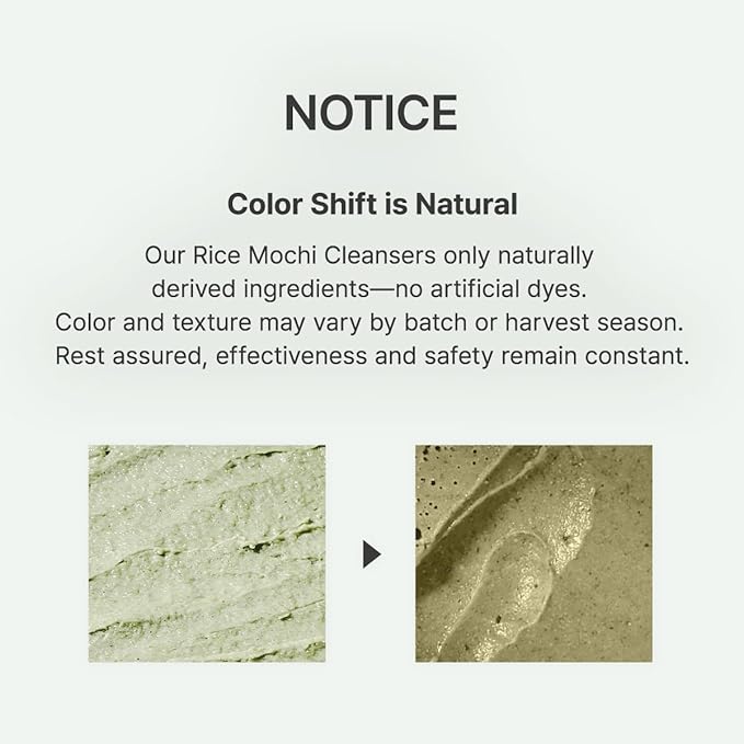 Korean Rice Mochi Face Cleanser - Face Mask, Foaming Cleanser, Gentle Scrub All in One - Deep Cleansing, Moisturizing, Pore Minimizing, Removing Blackhead- with Rice Water & Green Tea, Mugwort