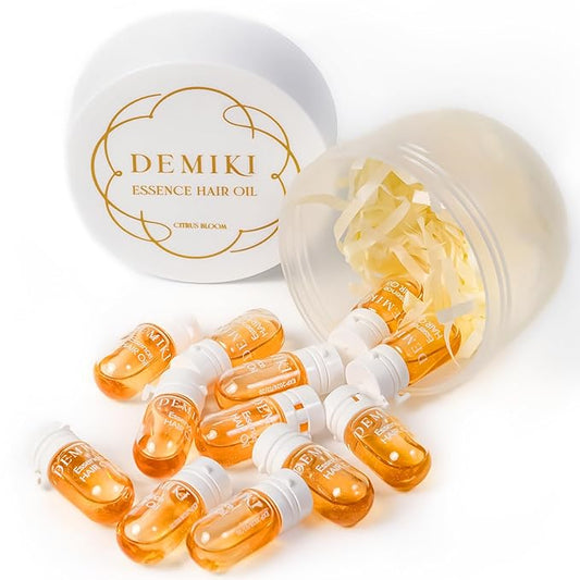 Hair Oil For Frizzy Hair With Coconut Oil - Hair Treatment For Dry Damaged Hair, Hair Perfume Oil For Curly Hair, Frizz Control Hair Care Products, Mini Bottles Hair Oil For Damaged Hair, 12pcs