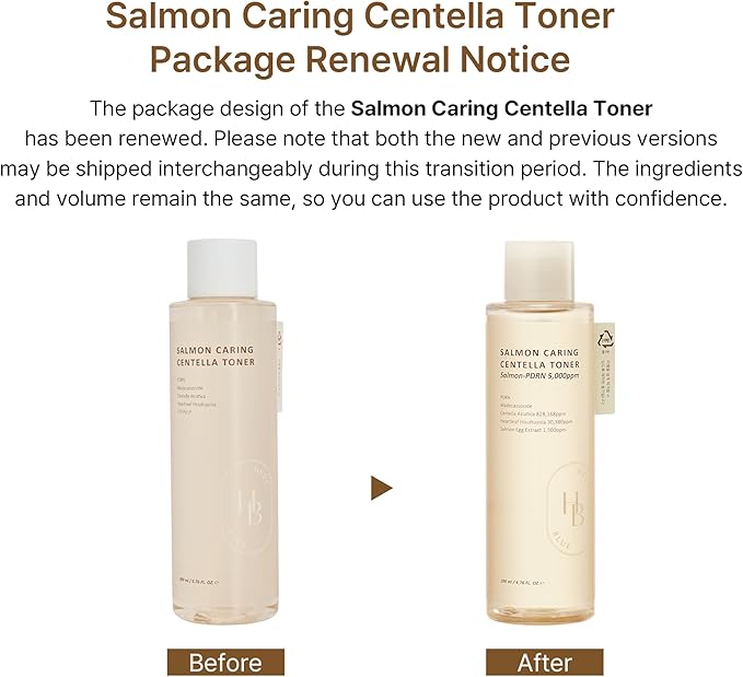 Salmon Caring Centella Toner - Salmon PDRN, pH 5.5, Salmon Egg Extract, Centella, Madecassoside, Restore and Rejuvenate, Refine Skin Texture, Low Irritation, Korean Skincare, K-Beauty