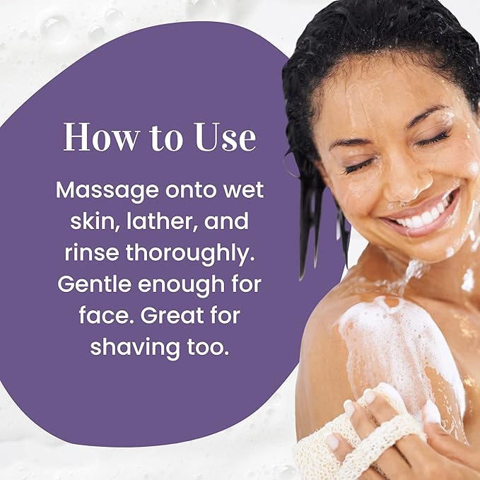 Saavy Naturals Lavender Chamomile Body Wash, Moisturizing Shower Gel for Women and Men, Vegan Formula with Coconut Oil, Shea Butter, and Aloe Vera - 8.5 Fl Oz, 2 Pack