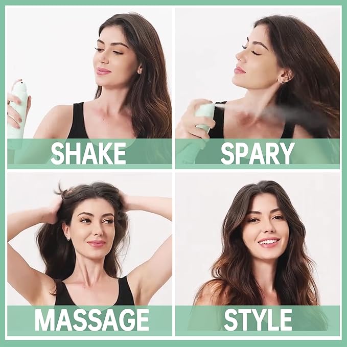 Dry Shampoo Spray, Sweet Grapefruit, 3.95 oz (Green)