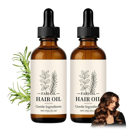 Fari Hair Oil, Botanical Scalp Oil Treatment, Herbal Infused Lightweight Daily Nourishment, All Hair Types, 2 oz (2 PCS)
