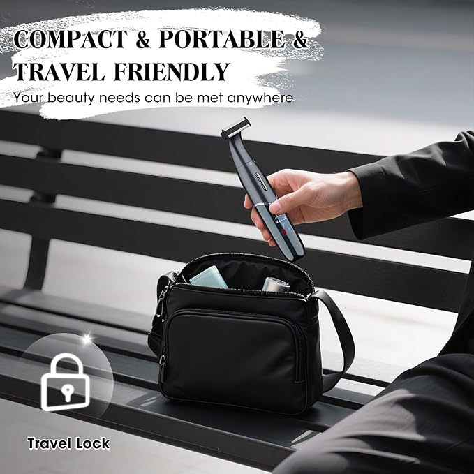 Manscape Ball Trimmer for Men,Body& Pubic Hair Trimmer and Groin Hair Shaver for Women & Men Pubic Hair, Private Area, Legs, Eyebrow,Face, Nose, Eyebrow, Body Hair Removal IPX5 Waterproof LED Display