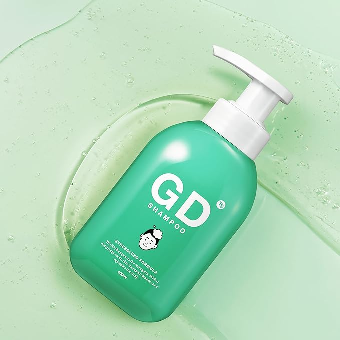 TS GD Shampoo for Teens | Korean Anti-Dandruff for Oily & Itchy Scalp | Fruity Allergy-Free Scent | Sulfate-Free Gentle Hair Care (14.1 Oz) (GD Shampoo for girl)