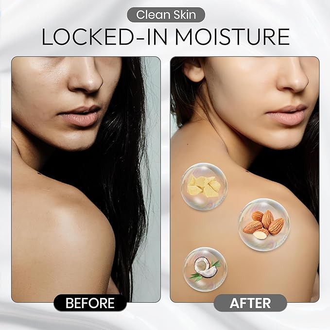 Sensitive Skin Body Wash for Women, Hypoallergenic Body Wash with Shea Butter & Aloe Extract, Hydrating Shower Gel, Sulfate & Paraben Free BODY WASH in Japan 16.5Fl Oz Rose & White Peach 2EA