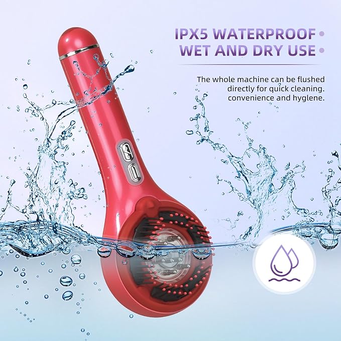hair growth brush stimulator，hair oil massager scalp oil brush IPX5 proof Electric Scalp Massager，3 Massage Modes