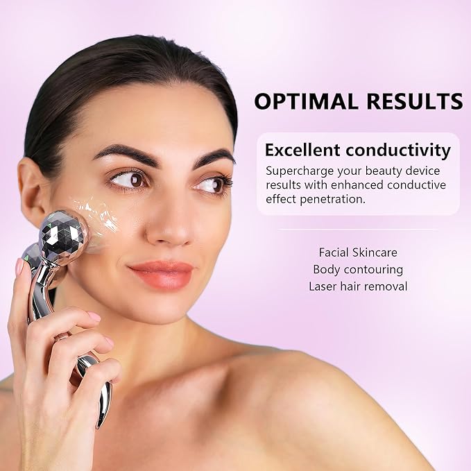 2.5L Large Conductive Gel for Microcurrent Facial Device, Radio Frequency Laser Hair Removal Cooling Gel, Sulfate & Phthalate-Free, Sodium Hyaluronate, Ceramide AP for Skin Soothing Hydrating