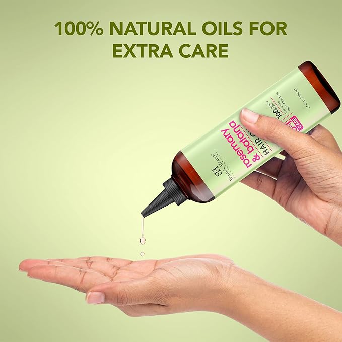 Botanic Hearth Rosemary & Batana Hair Oil with Biotin | 100% Natural Oils | Non-Sticky, Fast Absorbing | Promotes Hair Growth, Nourishment & Shine | 5-in-1 Hair Care | 6.7 fl oz Set of 2 - Hair Tonic