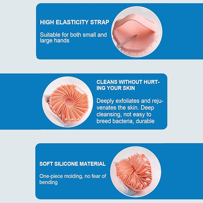 2pcs Facial Cleansing Brush and 2pcs Silicone Body Scrubber