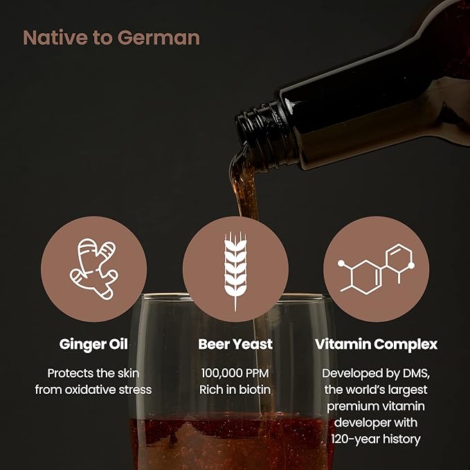 Ginger Beer Hair & Scalp Care Shampoo - for hair loss | Recover Damaged Scalp, Rich with German Beer Yeast for Hair Regrowth and Thickening, Thinning hair, Sulfate free, 16.9 fl oz