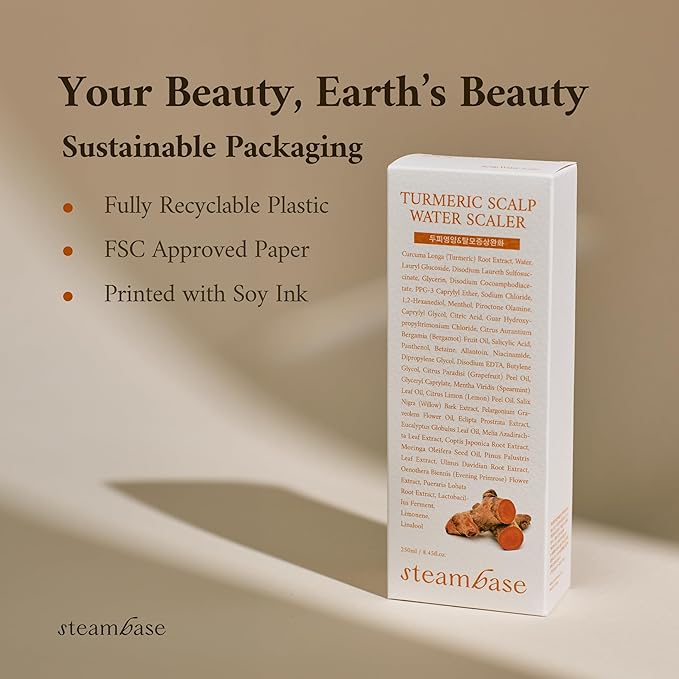 Turmeric Scalp Water Scaler | Scalp Exfoliator for Itchy Dry Scalp, Thinning Hair, Buildup Remover, Treatment for Excess Sebum Oily Greasy Hair | Korean Hair Care Products, 1.69 fl oz