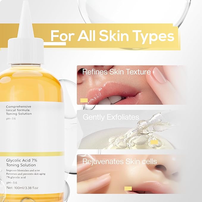 Glycolic Acid 7% Exfoliating Toner: Toner Keep Skin Skin Blemishes 100ml