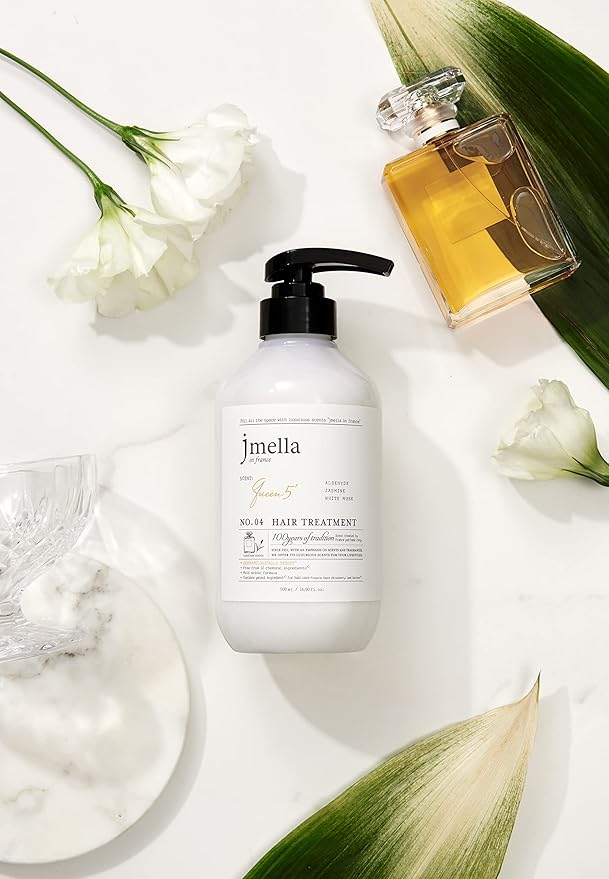 jmella IN FRANCE Queen5 Conditioner 16.9 floz with luxury fragrance- Chemical free- Strawberry leaf extract -4 types of plant oils -17 types of amino acid complex Hydrolyzed Collagen