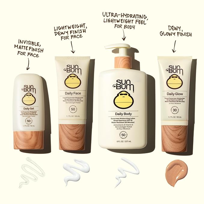 Sun Bum Daily SPF 50 Sunscreen Body Lotion - Broad Spectrum Moisturizing Sunscreen with Vitamin E - Vegan and Hawaii 104 Act Compliant (Without Octinoxate & Oxybenzone) - Dermatologist Tested - 8 oz