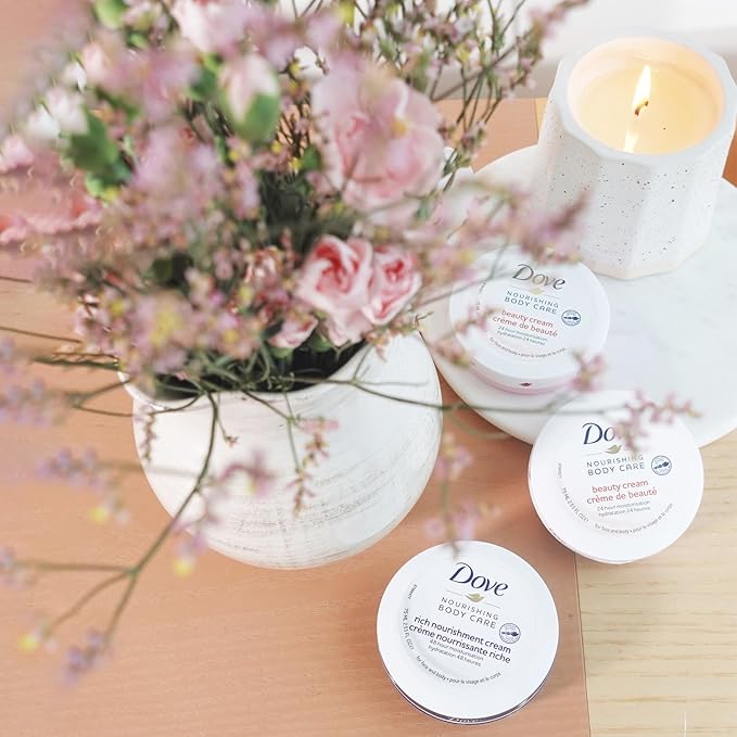 Dove Body Love Beauty Cream, Lightweight, Fast-Absorbing Face and Body Cream for Normal to Dry Skin, 24-Hour Moisture, Luxuriously Scented Face Cream, Hand & Body Lotion, 5.07 Fl Oz (Pack of 3)