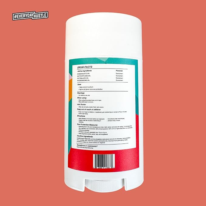 #EverydayHustle Sunscreen Stick For Men, Broad Spectrum SPF 50 Protection for Face and Body, No-Mess Application, 75g