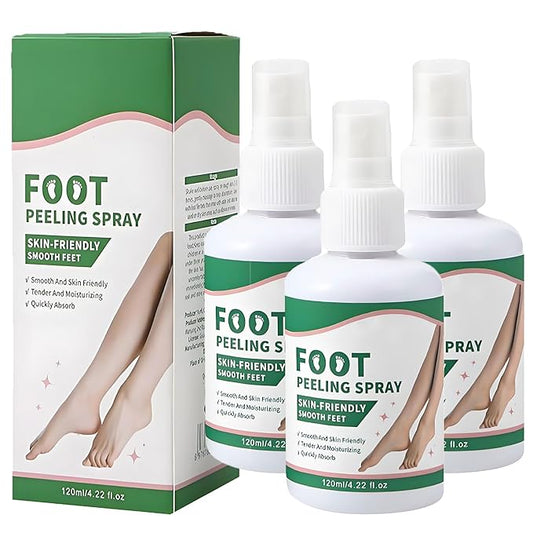 Peele Foot Spray, Peele Instant Foot Peeling Spray, Exfoliating Foot Mask For Summer, Instantly Remove Dead Skin, Hydrate & Nourish, Exfoliate Dry, Rough Skin (3 pcs)
