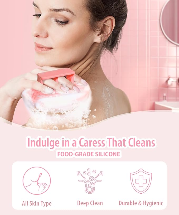 Silicone body scrubber - loop